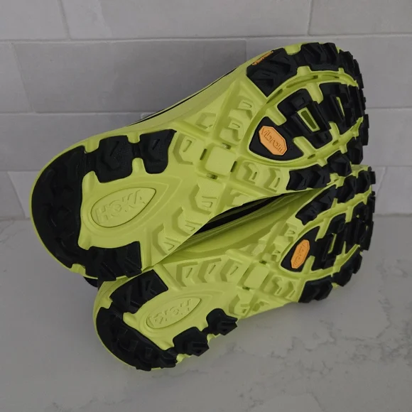 NEW Hoka Mafate Three2 Athletic Hiking Running Sneakers Shoes Black Yellow 8.5 - Picture 7 of 10